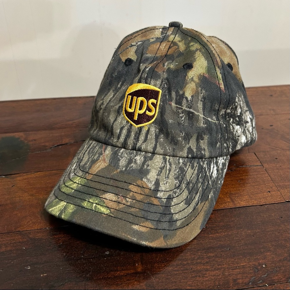 UPS camo baseball hat delivery uniform United Parcel adjustable